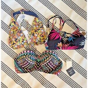 Lot of Jr. Size XS Macy's ROXY Hurley Bar III Swim Bikini Tops
